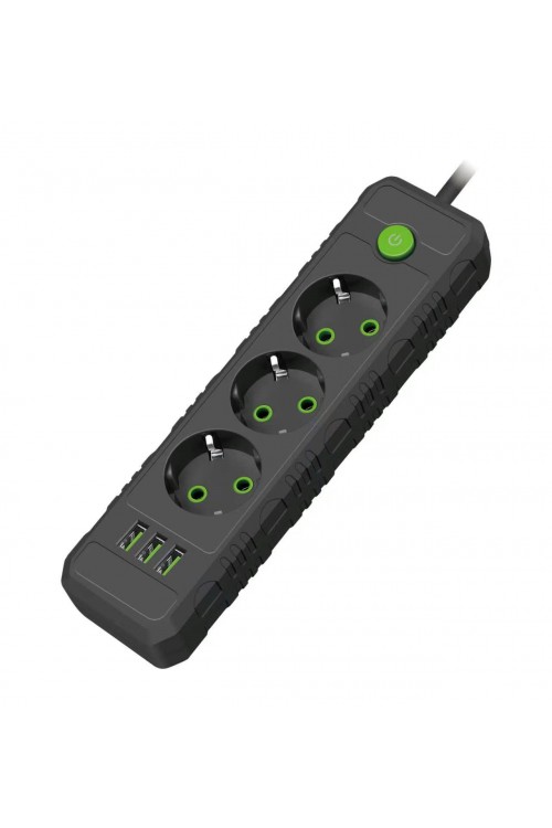 Удлинитель Amper JH-1031U-4B 3-розетки 3xUSB 4 м белый JH-1031U-4B 420₽