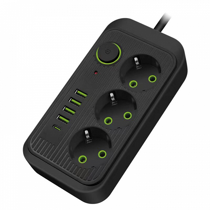 

Удлинитель Amper JH-1074U-4B, 3-розетки, 4xUSB, 1xUSB Type-C, 4 м, черный (JH-1074U-4B), JH-1074U-4B