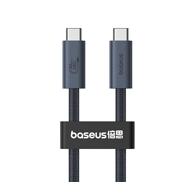 

Кабель USB Type-C-USB Type-C, MFi, быстрая зарядка, 3.5А, 240 Вт, 1 м, черный, Baseus Flash Series 2 (P10311803111-00)
