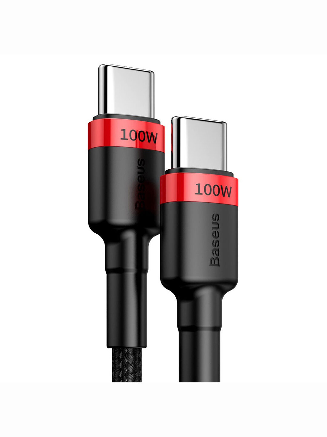 

Кабель USB Type-C-USB Type-C, быстрая зарядка, 5А, 100 Вт, 2 м, черный/красный, Baseus Cafule (CATKLF-AL91)