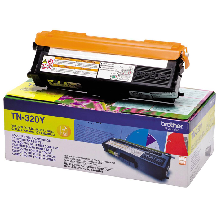 

Картридж лазерный Brother TN320Y, желтый, 1500 страниц, оригинальный для Brother HL-4140CN, HL-4150CDN, HL-4570CDW, HL-4570CDWT, DCP-9055CDN, DCP-9270CDN, MFC-9460CDN, MFC-9465CDN, MFC-9970CDW, TN320Y
