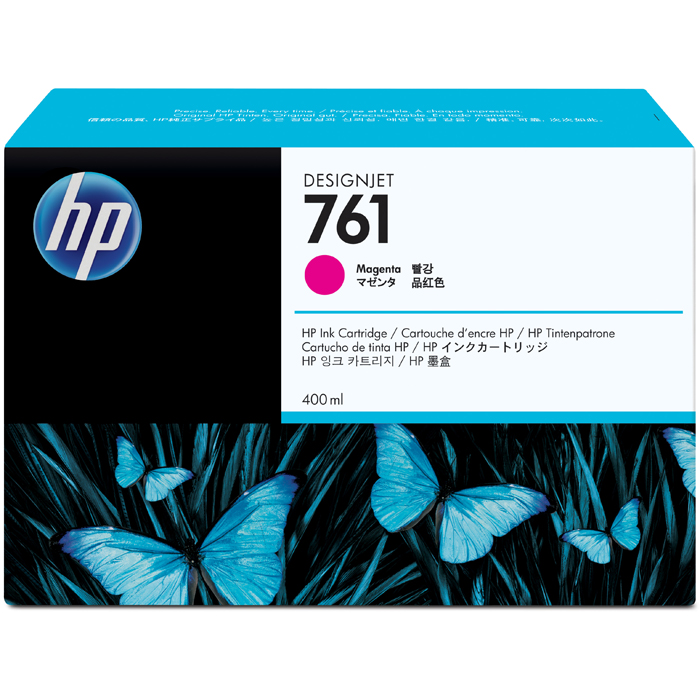 

Картридж струйный HP 761 (CM993A), пурпурный, оригинальный, объем 400 мл для HP HP Designjet T7100 / T7200, 761