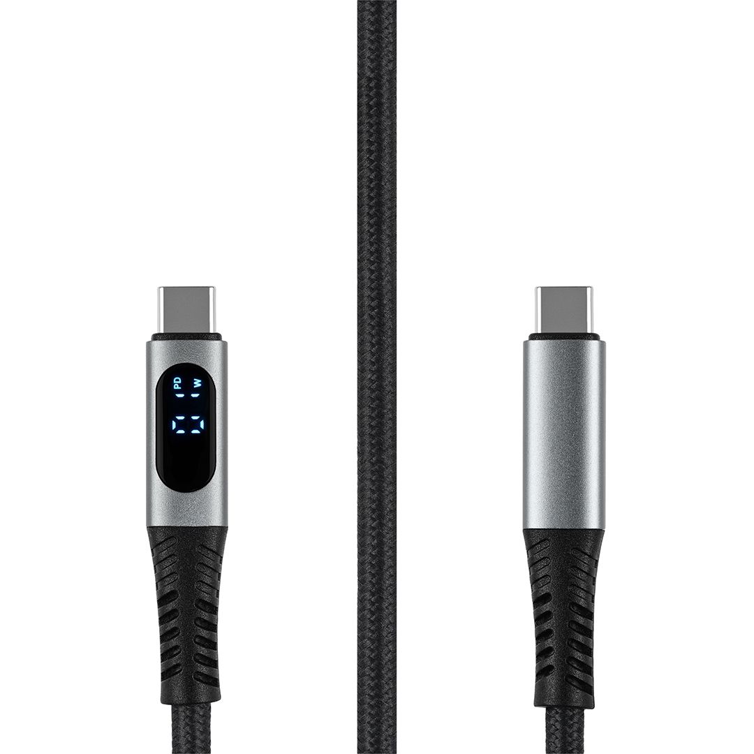 

Кабель USB Type-C-USB Type-C, 5А, 1.5 м, серый, TFN (TFN-C-USB4-CC1.5GR)