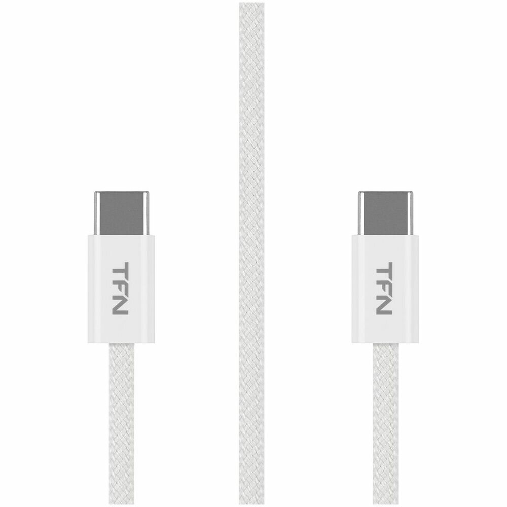

Кабель USB Type-C-USB Type-C, 3А, 60 Вт, 1.2 м, белый, TFN (TFN-C-IP-CC12M-WH)