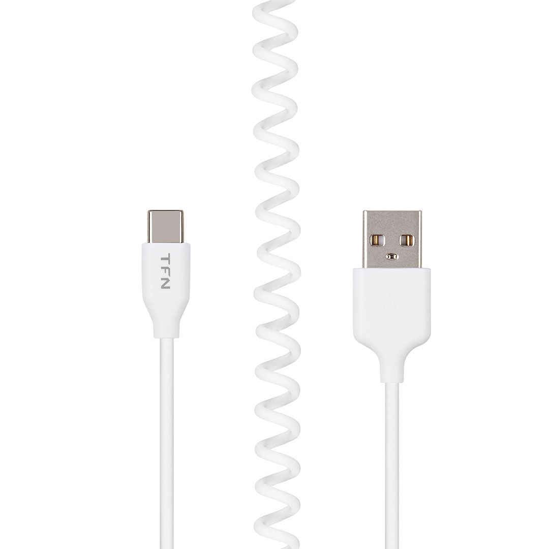 

Кабель USB-USB Type-C, плоский, 2А, 1.2 м, белый, TFN (TFN-CUSBTWSTDWH)