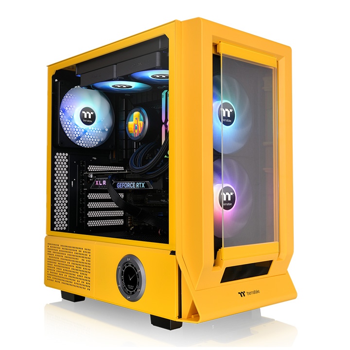 Корпус Thermaltake Ceres 350 MX Bumblebee, ATX, Midi-Tower, 2xUSB 3.0, USB Type-C, RGB подсветка, желтый, без БП (CA-1Z3-00M4WN-00)