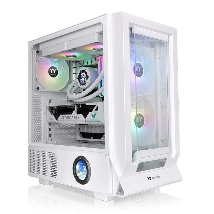 Корпус Thermaltake Ceres 350 MX, ATX, Midi-Tower, 2xUSB 3.0, USB Type-C, RGB подсветка, белый, без БП (CA-1Z3-00M6WN-00)