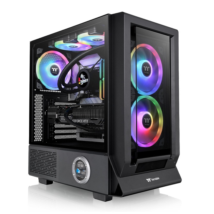 

Корпус Thermaltake Ceres 350 MX, ATX, Midi-Tower, 2xUSB 3.0, USB Type-C, RGB подсветка, черный, без БП (CA-1Z3-00M1WN-00), Ceres 350 MX