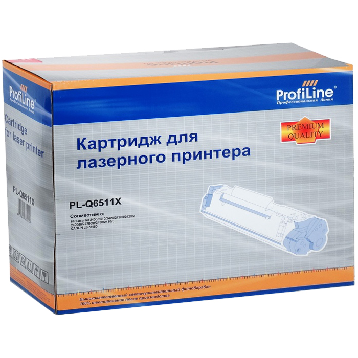 

Картридж лазерный ProfiLine PL-Q6511X/710 (Q6511X/710), черный, 12000 страниц, совместимый для LJ 2400/2410/2420/2420d/2420n/2420dn/2420dtn/2430n, Laser Shot LBP 3460