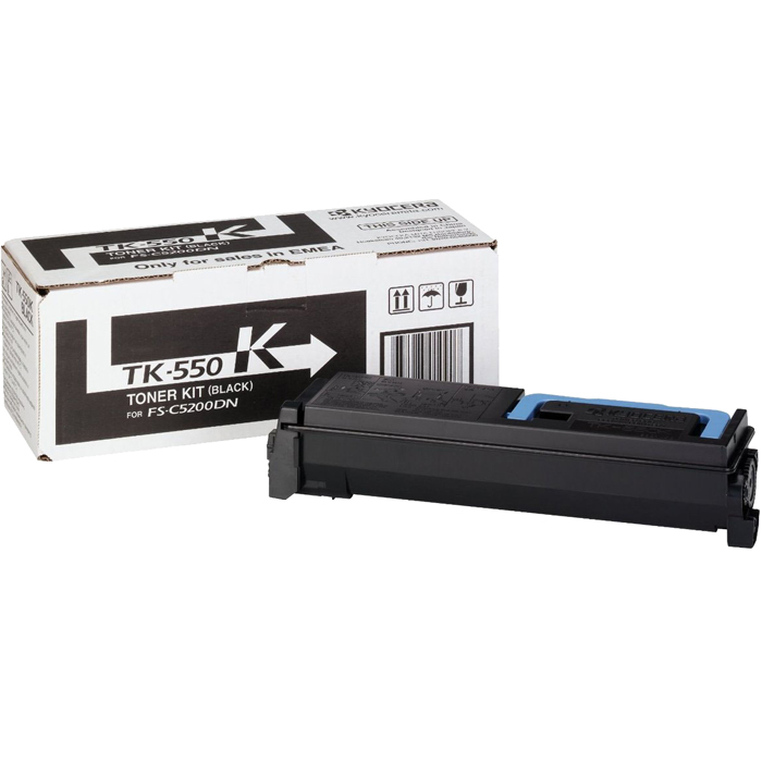 

Картридж лазерный Kyocera TK-550K/1T02HM0EU0, черный, 7000 страниц, оригинальный для Kyocera FS-C5200DN, TK-550K