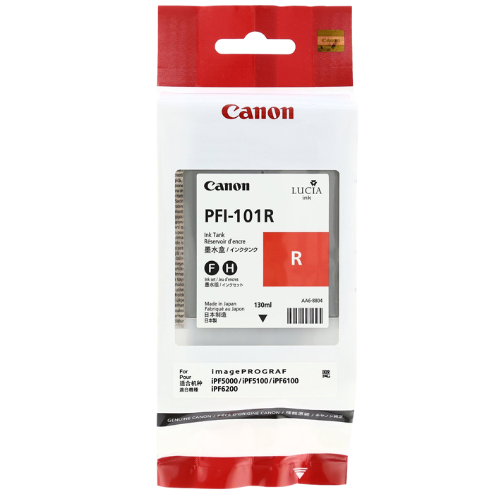 

Картридж струйный Canon PFI-101R (0889B001), красный, оригинальный, объем 130мл, для Canon imagePROGRAF-iPF5000 / iPF5100 / iPF6100 / iPF6200, PFI-101R