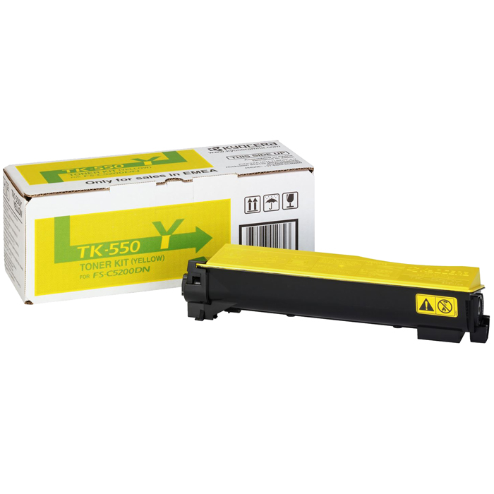 

Картридж лазерный Kyocera TK-550Y/1T02HMAEU0, желтый, 6000 страниц, оригинальный, для Kyocera FS-C5200DN, TK-550Y