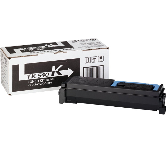 

Картридж лазерный Kyocera TK-540K/1T02HL0EU0, черный, 5000 страниц, оригинальный для Kyocera FS-C5100DN, TK-540K