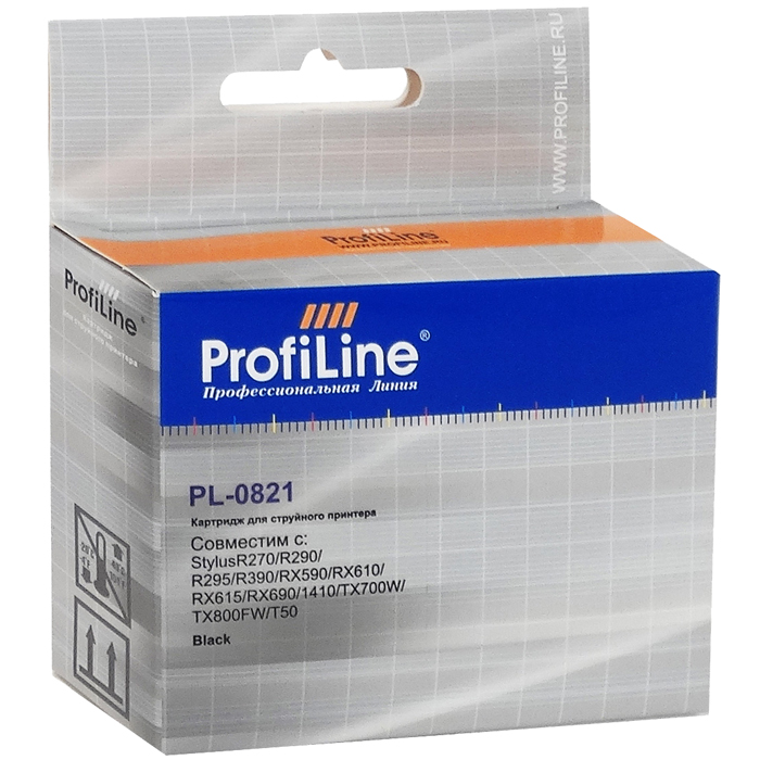 Картридж ProfiLine PL-0821-Bk, совместимый, черный, 250 страниц, для Epson, R270/R290/R295/R390/RX590/RX610/RX615/RX690/TX700W/TX800