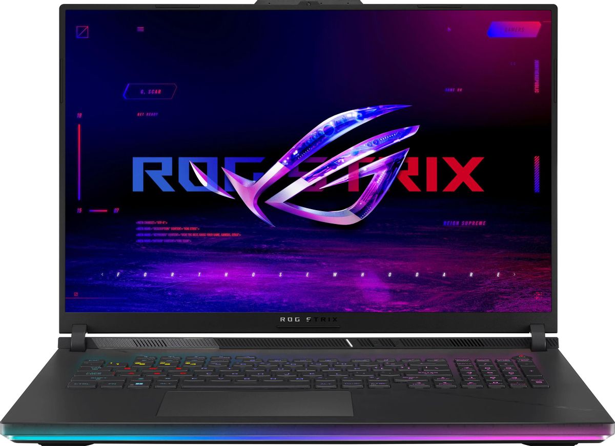 

Ноутбук ASUS ROG Strix Scar 18 G834JYR-R6153W 18" IPS 2560x1600, Intel Core i9 14900HX 2.2 ГГц, 64Gb RAM, 2Tb SSD, NVIDIA GeForce RTX 4090-16Gb, W11, черный (90NR0IP2-M00780), G834JYR-R6153W