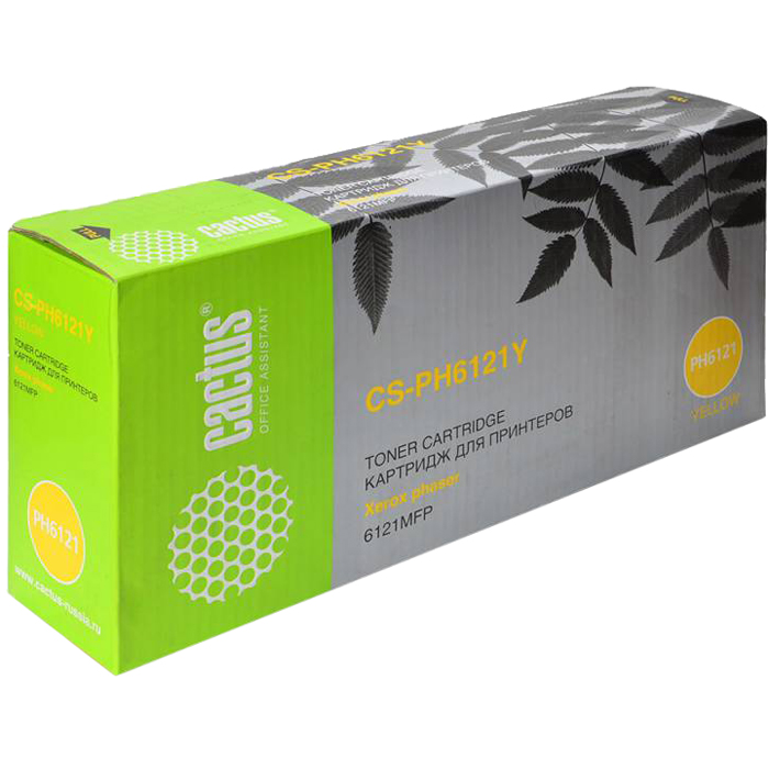 

Картридж лазерный Cactus CS-PH6121Y (106R01475), желтый, 2600 страниц, совместимый, для Xerox Phaser 6121MFP