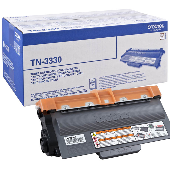 

Картридж лазерный Brother TN-3330, черный, 3000 страниц, оригинальный для DCP-8110DN, DCP-8250DN, HL-5440D, HL-5450DN, HL-5450DNT, HL-5470DW, HL-6180DW, MFC-8520DN, MFC-8950DW, TN-3330