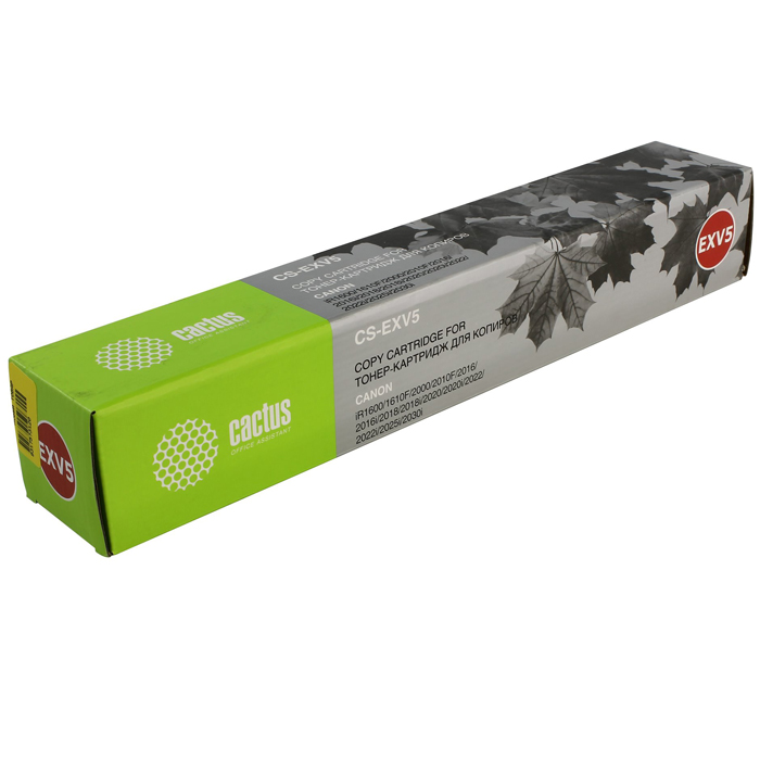 

Картридж лазерный Cactus CS-EXV5 (C-EXV5), черный, 7850 страниц, совместимый для Canon iR-1600 / iR-1605 / iR-1610 / iR-2000 / iR-2010