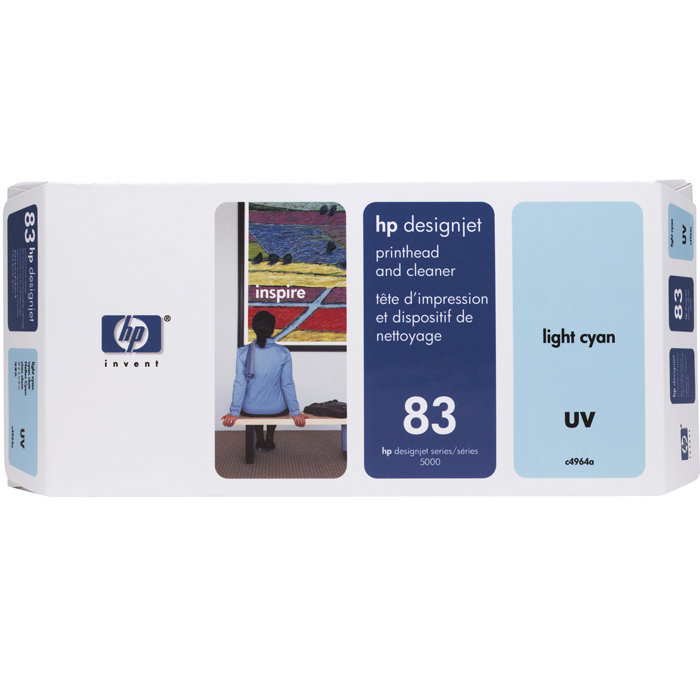 

Печатающая головка HP Light Cyan UV Printhead and Printhead Cleaner (C4964A), HP 83