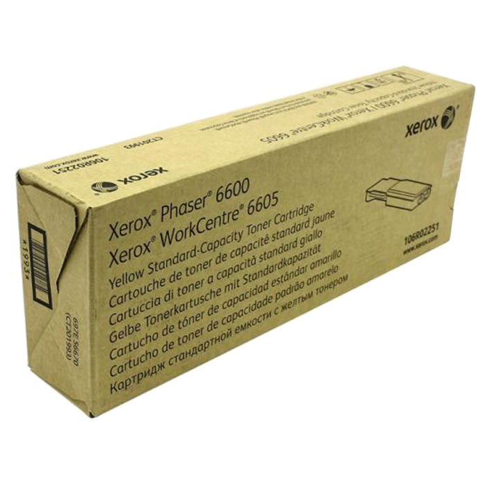 

Картридж лазерный Xerox 106R02251, желтый, 2000 страниц, оригинальный для Phaser 6600, WorkCentre 6605