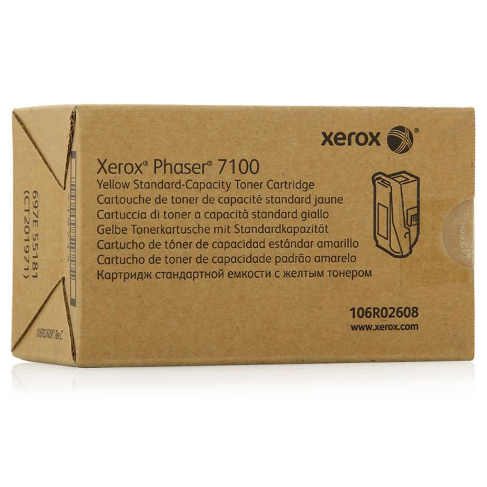 Картридж лазерный Xerox 106R02608, желтый