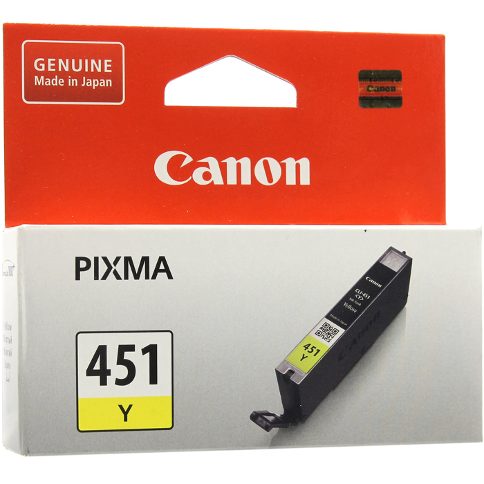 

Картридж струйный Canon CLI-451Y (6526B001), желтый, оригинальный, ресурс 326 страниц для Canon Canon PIXMA-iP7240 / iP8740 / iX6840 / MG5440 / MG5540 / MG5640 / MG6340 / MG6440 / MG6640 / MG7140 / MG7540 / MX924, CLI-451Y