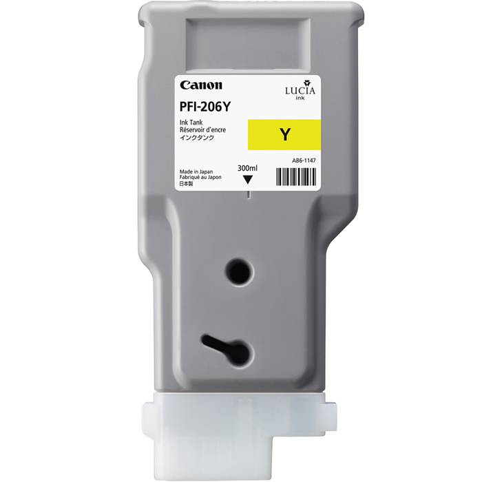 

Картридж струйный Canon PFI-206 Y (5306B001), желтый, оригинальный, объем 300мл, для Canon imagePROGRAF-iPF6400 / iPF6400s / iPF6400se / iPF6450, PFI-206 Y