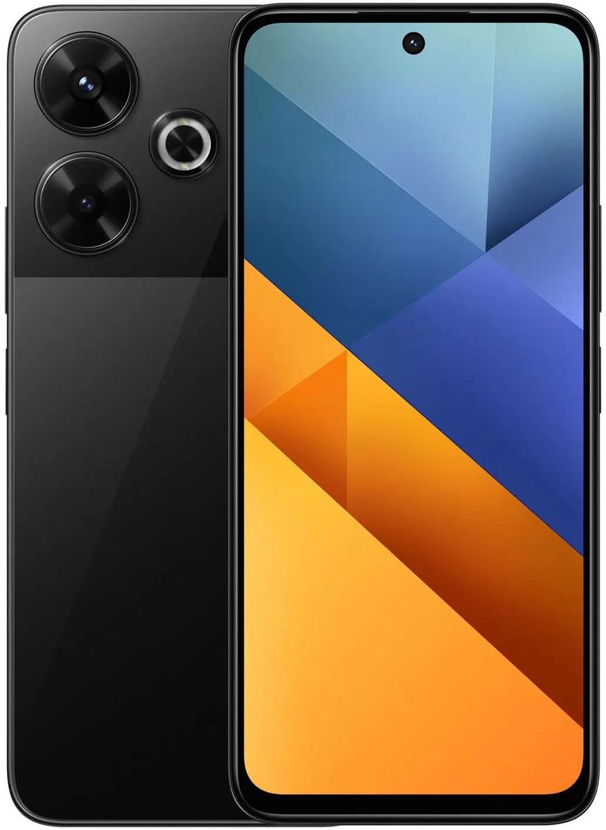 

Смартфон POCO M6, 6.79" 2400x1080 IPS, MediaTek Helio G91 Ultra, 8Gb RAM, 256Gb, 3G/4G, NFC, Wi-Fi, BT, 2xCam, 2-Sim, 5.03 А·ч, USB Type-C, Android 14, черный (55853/2404APC5FG), M6