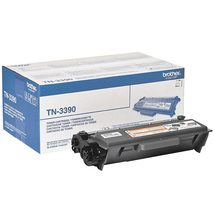 

Картридж лазерный Brother TN-3390, черный, 12000 страниц, оригинальный для HL-6180DW, DCP-8250DN, MFC-8950DW, TN-3390