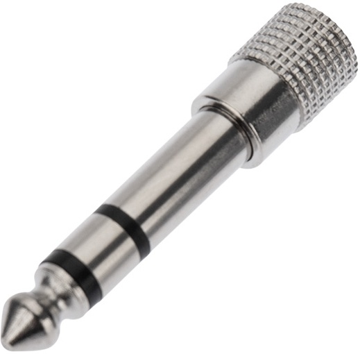 

Переходник (адаптер) Jack 6.3mm(M)-Jack 3.5mm(F), серебристый REXANT (14-0205)