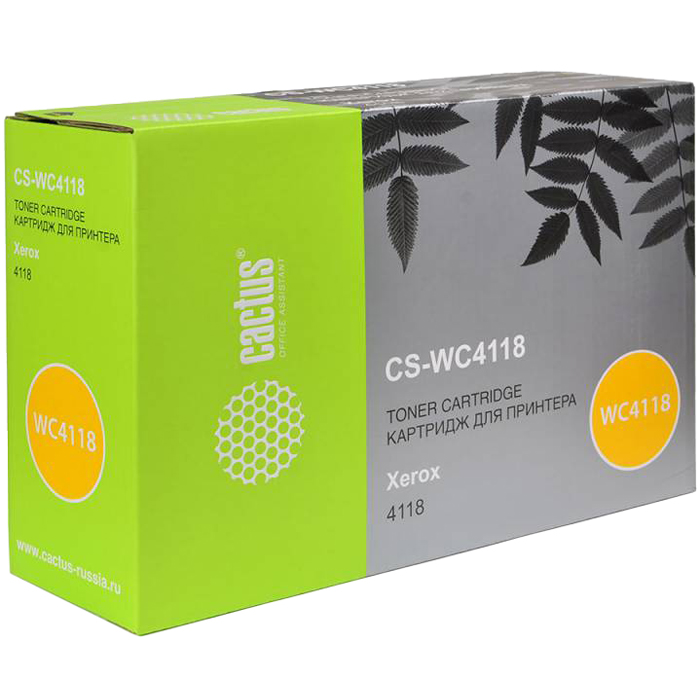 

Картридж лазерный Cactus CS-WC4118 (006R01278), черный, 8000 страниц, совместимый, для Xerox WorkCentre 4118, FaxCentre 2218