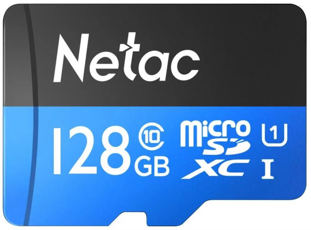 Карта памяти 128Gb microSDHC Netac Class 10 UHS-I U1 + адаптер (NT02P500STN-128G-R)