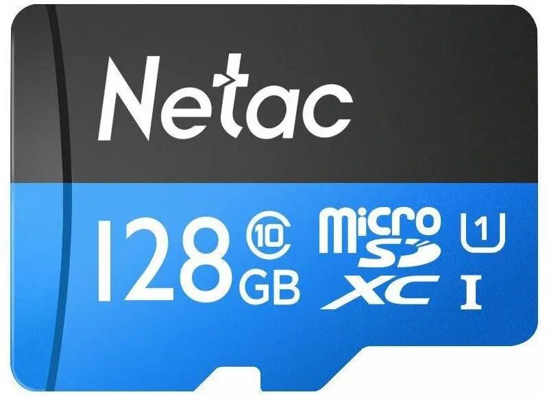 Карта памяти 128Gb microSDHC Netac Class 10 UHS-I U1 (NT02P500STN-128G-S)