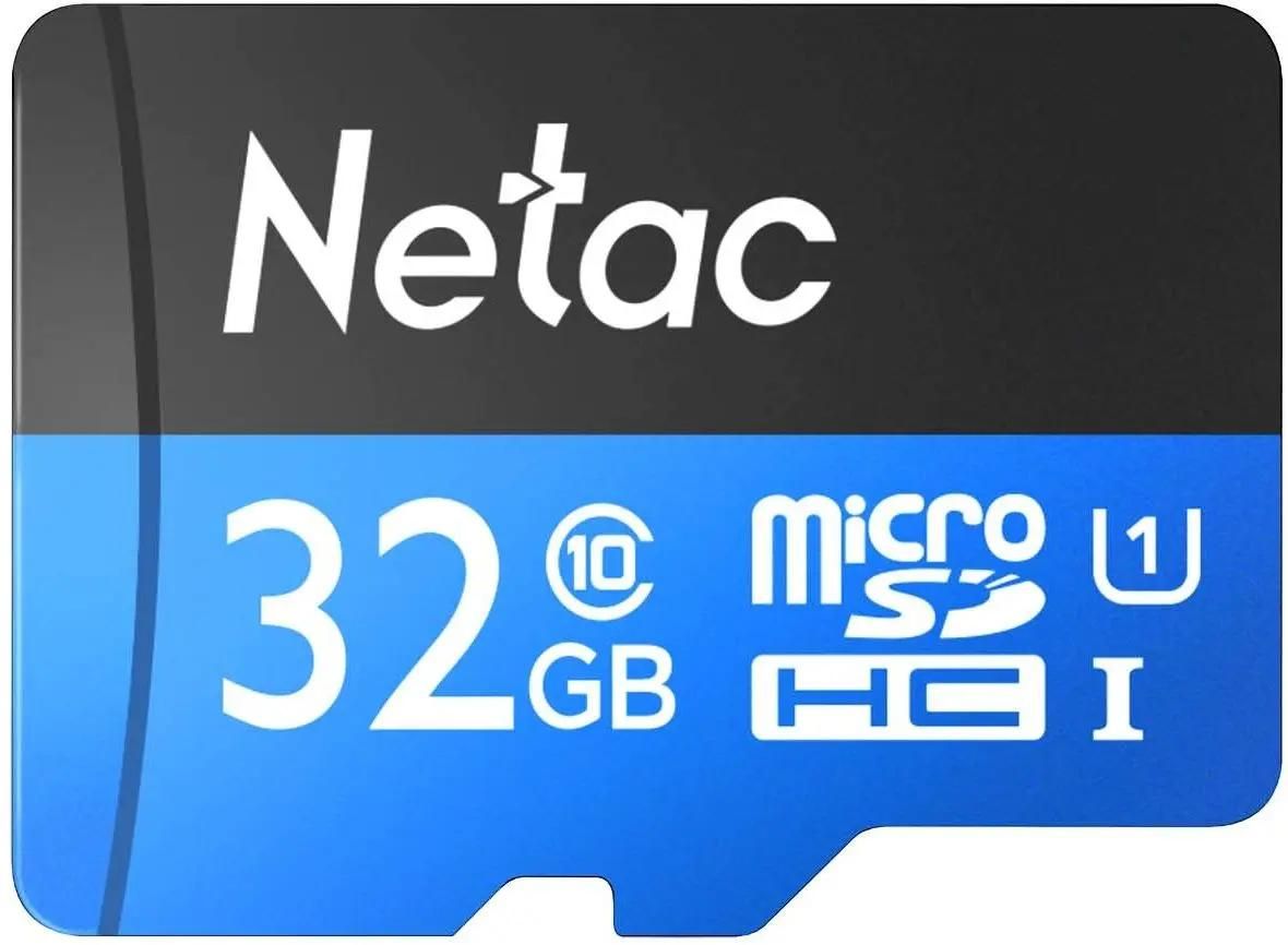 Карта памяти 32Gb microSDHC Netac Class 10 UHS-I U1 + адаптер (NT02P500STN-032G-R)