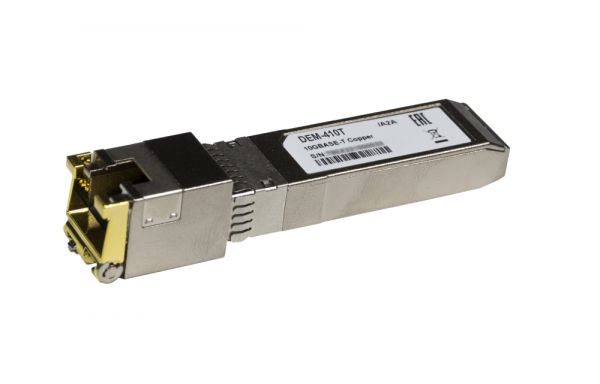 

Модуль SFP+ D-Link DEM-410T, 30 м, RJ-45, 10 Гбит/с (410T/A2A), DEM-410T