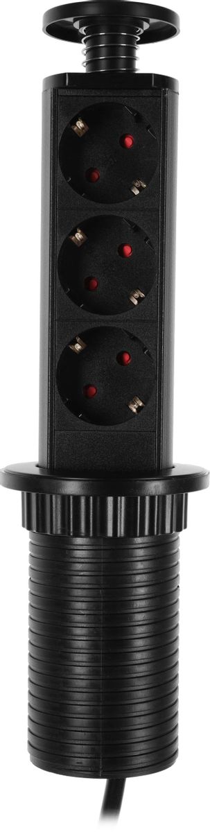 Сетевой фильтр PREMIER 3R, 3-розетки, 1.8 м, черный (PX/BL-VRT-3R-BLK)