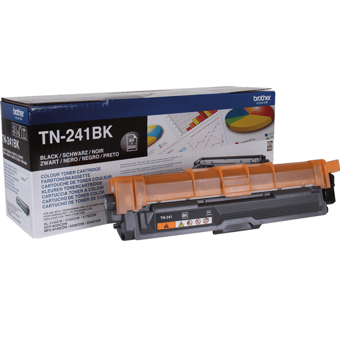 

Картридж лазерный Brother TN-241BK, черный, 2500 страниц, оригинальный для Brother HL-3140CW, HL-3150CDW, HL-3170CDW, DCP-9020CDW, MFC-9140CDN, MFC-9330CDW, MFC-9340CDW, TN-241BK