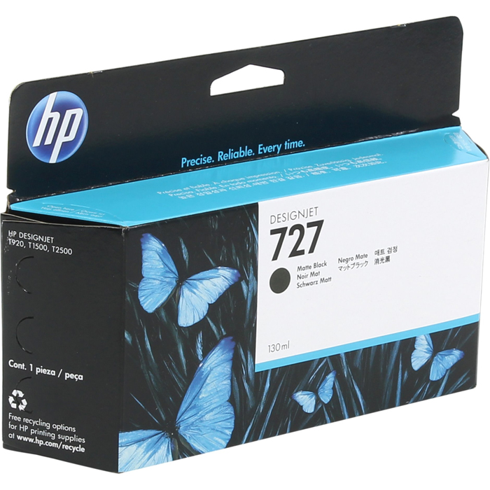 

Картридж струйный HP 727 (B3P22A), матовый черный, оригинальный, объем 130 мл для HP HP Designjet T1500 / T920 PostScript ePrinter A0/914 мм, HP DesignJet T2530 / T1530 PostScript, 36", 727