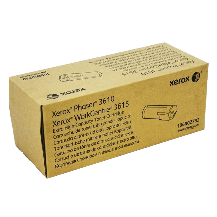 

Картридж лазерный Xerox 106R02732, черный, 25300 страниц, оригинальный для Xerox Phaser 3610, WorkCentre 3615, 106R02732