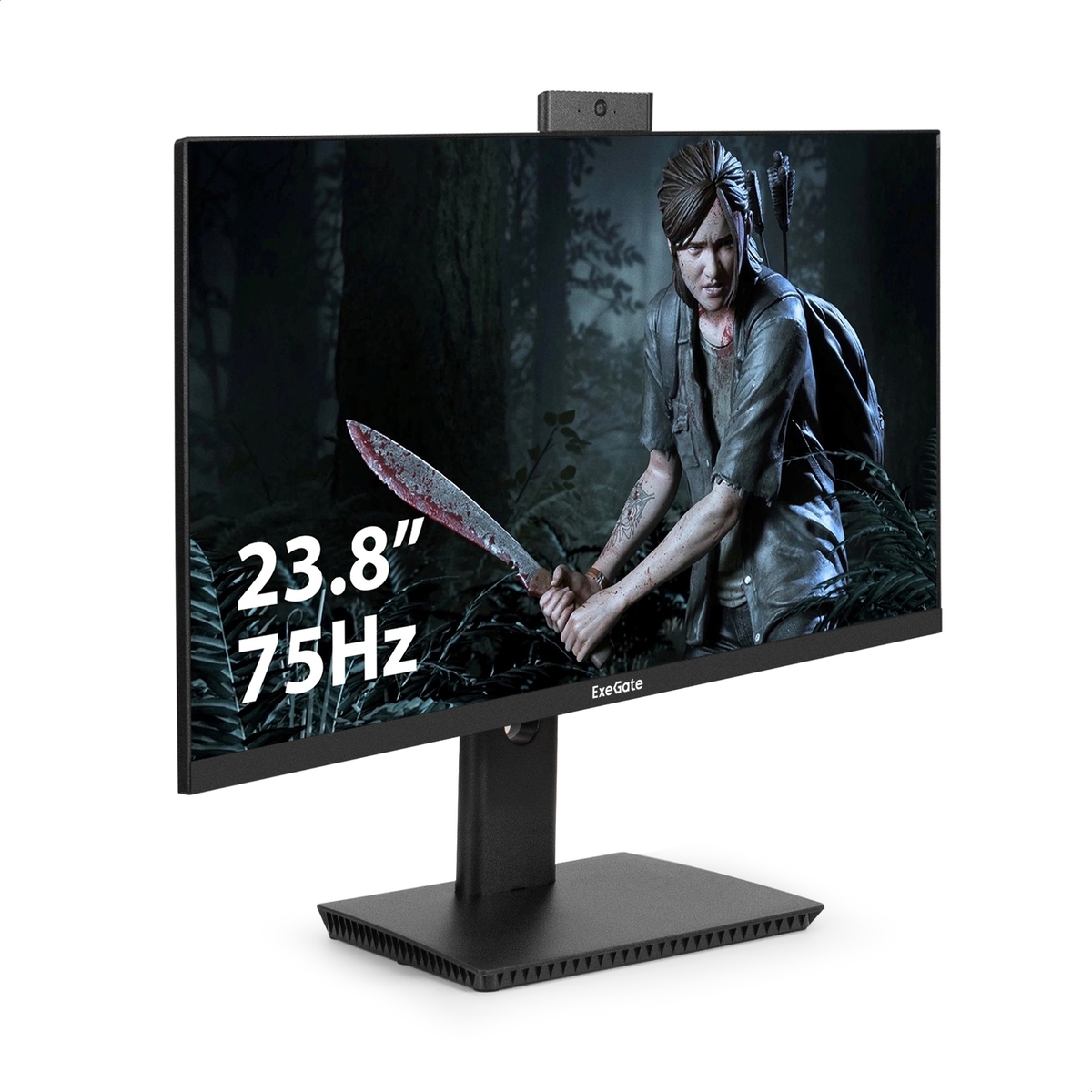 

Монитор 23.8" ExeGate SuperView EV2407T IPS, 1920x1080 (16:9), 250кд/м2, 5 мс, 178°/178°, VGA, HDMI, DisplayPort, USB-Hub, веб-камера, черный (EX297246RUS), SuperView EV2407T