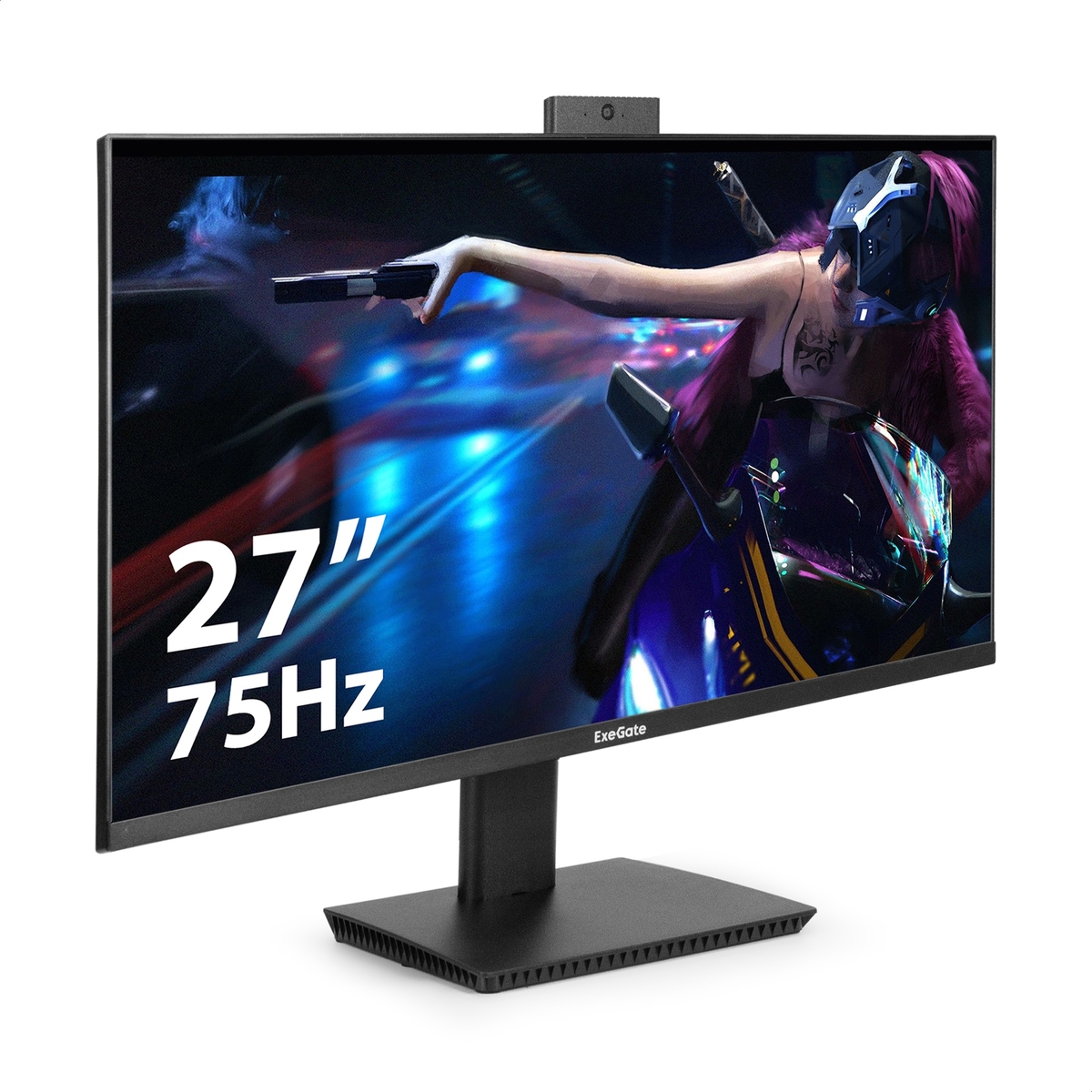 

Монитор 27" ExeGate SuperView EV2707T IPS, 1920x1080 (16:9), 250кд/м2, 5 мс, 178°/178°, VGA, HDMI, DisplayPort, USB-Hub, веб-камера, черный (EX297248RUS), SuperView EV2707T