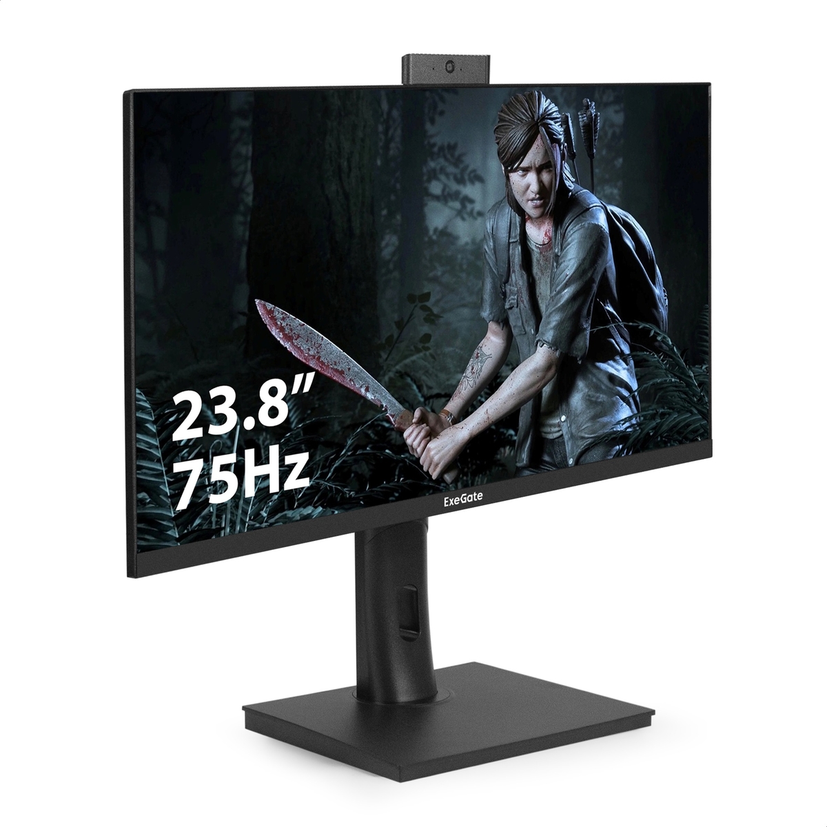 

Монитор 23.8" ExeGate SuperView EV2407TA IPS, 1920x1080 (16:9), 250кд/м2, 5 мс, 178°/178°, VGA, HDMI, DisplayPort, USB-Hub, веб-камера, черный (EX297247RUS), SuperView EV2407TA