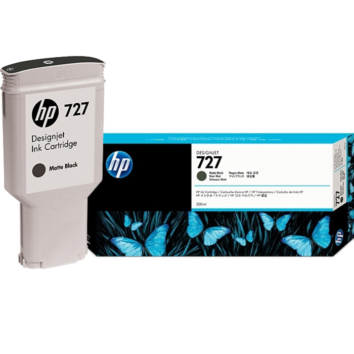 

Картридж струйный HP 727 (C1Q12A), матовый черный, оригинальный, объем 300 мл для HP HP Designjet T1500 / T920 PostScript ePrinter A0/914 мм, HP DesignJet T2530 / T1530 PostScript, 36", 727
