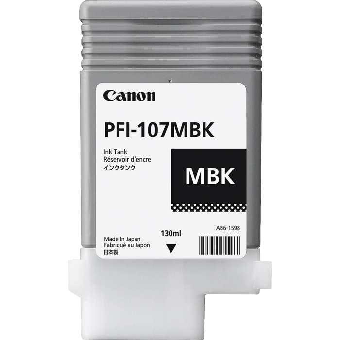 

Картридж струйный Canon PFI-107MBK (6704B001), матовый черный, оригинальный, объем 130 мл для Canon Canon imagePROGRAF-iPF680 / iPF685 / iPF780 / iPF785, PFI-107MBK