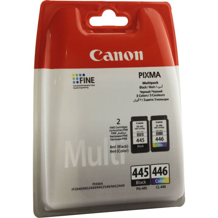 Картридж Canon PG-445/CL-446 (8283B004/8283B008AA), голубой/пурпурный/желтый/черный, 9 мл
