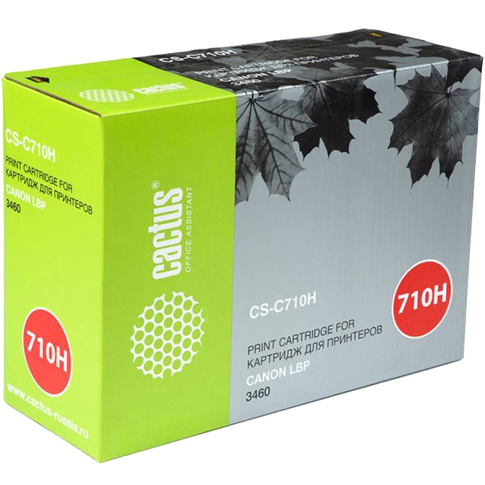 

Картридж лазерный Cactus CS-C710H (710H), черный, 12000 страниц, совместимый для Canon LBP-3460