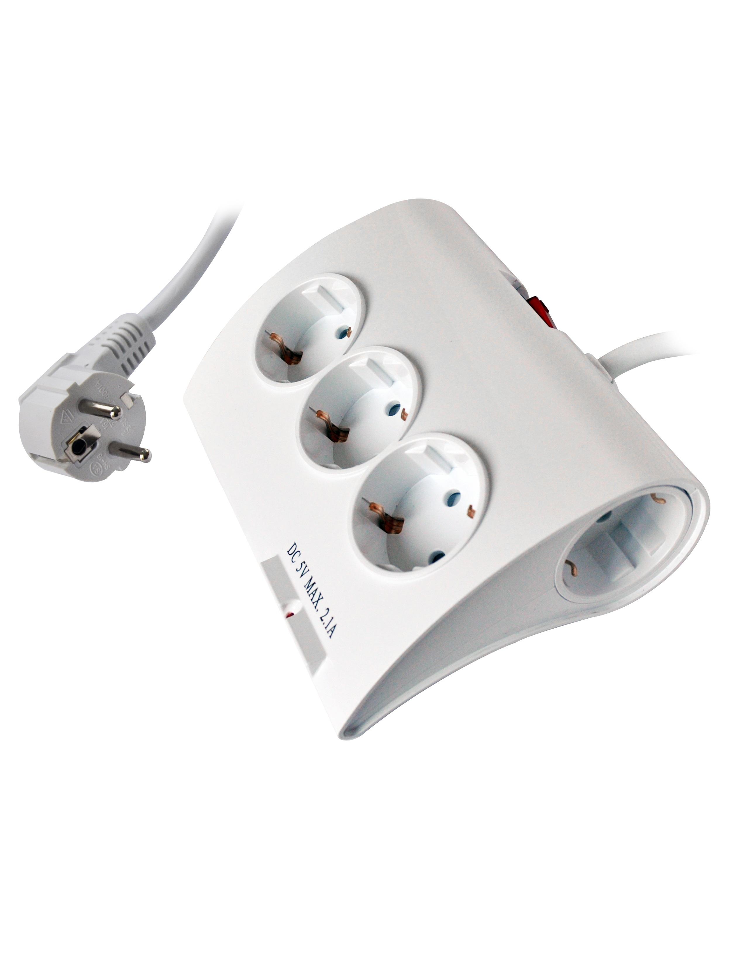 

Сетевой фильтр Старт S 5x1-ZDV 2USB, 5-розеток, 2xUSB, 1.5 м, белый (11548), S 5x1-ZDV 2USB