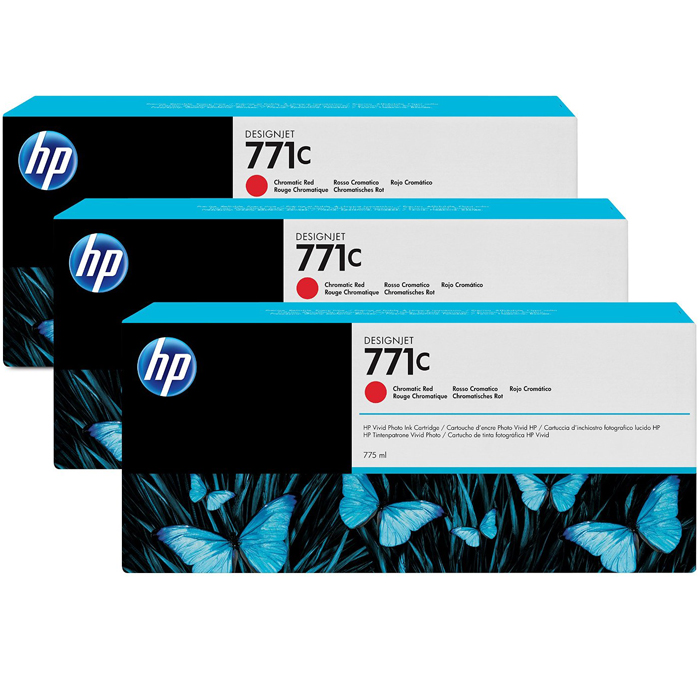 

Комплект картриджей струйный HP 771C (B6Y32A), красный, оригинальный, объем 775мл, 3шт., для HP Designjet Z6200 1067 мм / 1524 мм, HP Designjet 1524 мм Z6600 / Z6800, 771C