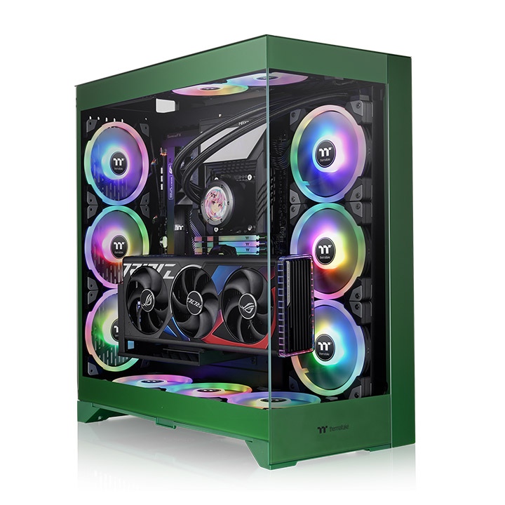 Корпус Thermaltake CTE E660MX, EATX, Midi-Tower, 2xUSB 3.0, USB Type-C, зеленый, без БП (CA-1Y3-00MCWN-01)