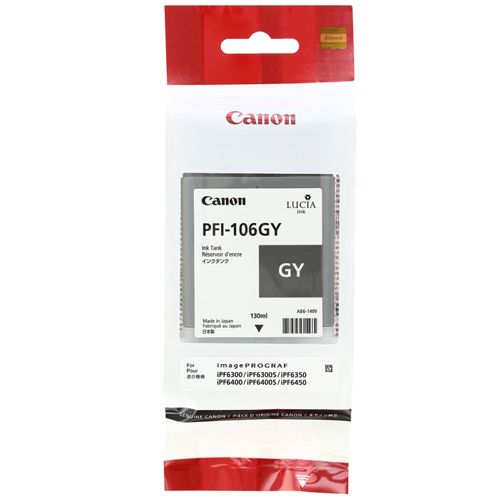 Картридж Canon PFI-106 GY (6630B001), серый, 130 мл